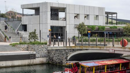 view of battery park water and boat park, among our list of things to do in Cape Town