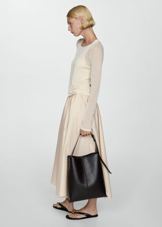 Pleated Midi Skirt