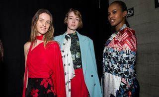 Roland Mouret A/W 2019 London Fashion Week backstage models