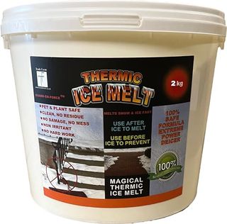 Thermic Snow and Ice Melt- Child and Pet Safe - Powerful Magic Ice Melt. Non Corrosive. Non Salt. No Mess, No Residue, No Damage, No Fuss. Thermic Ice Melter for Home and Business.