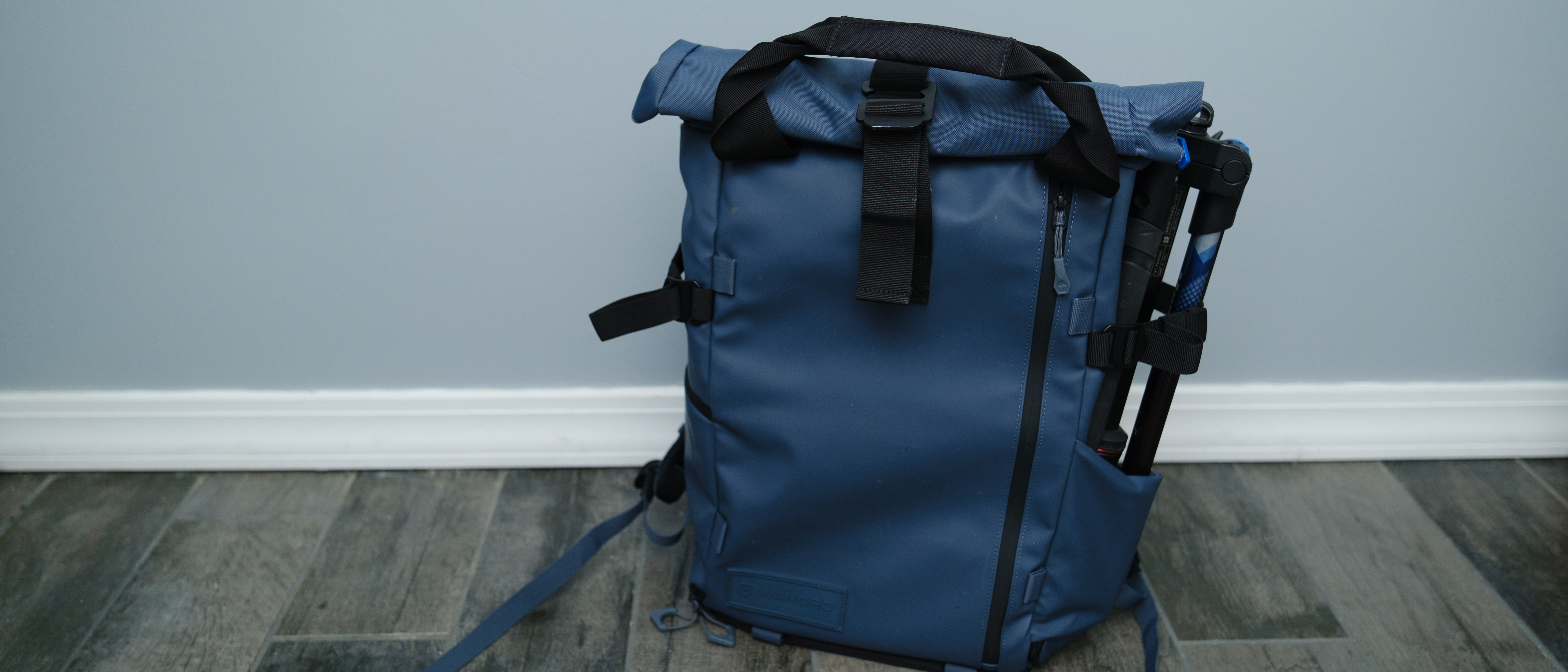 The Wandrd Prvke V4 camera backpack in Aegean Blue, 21L size