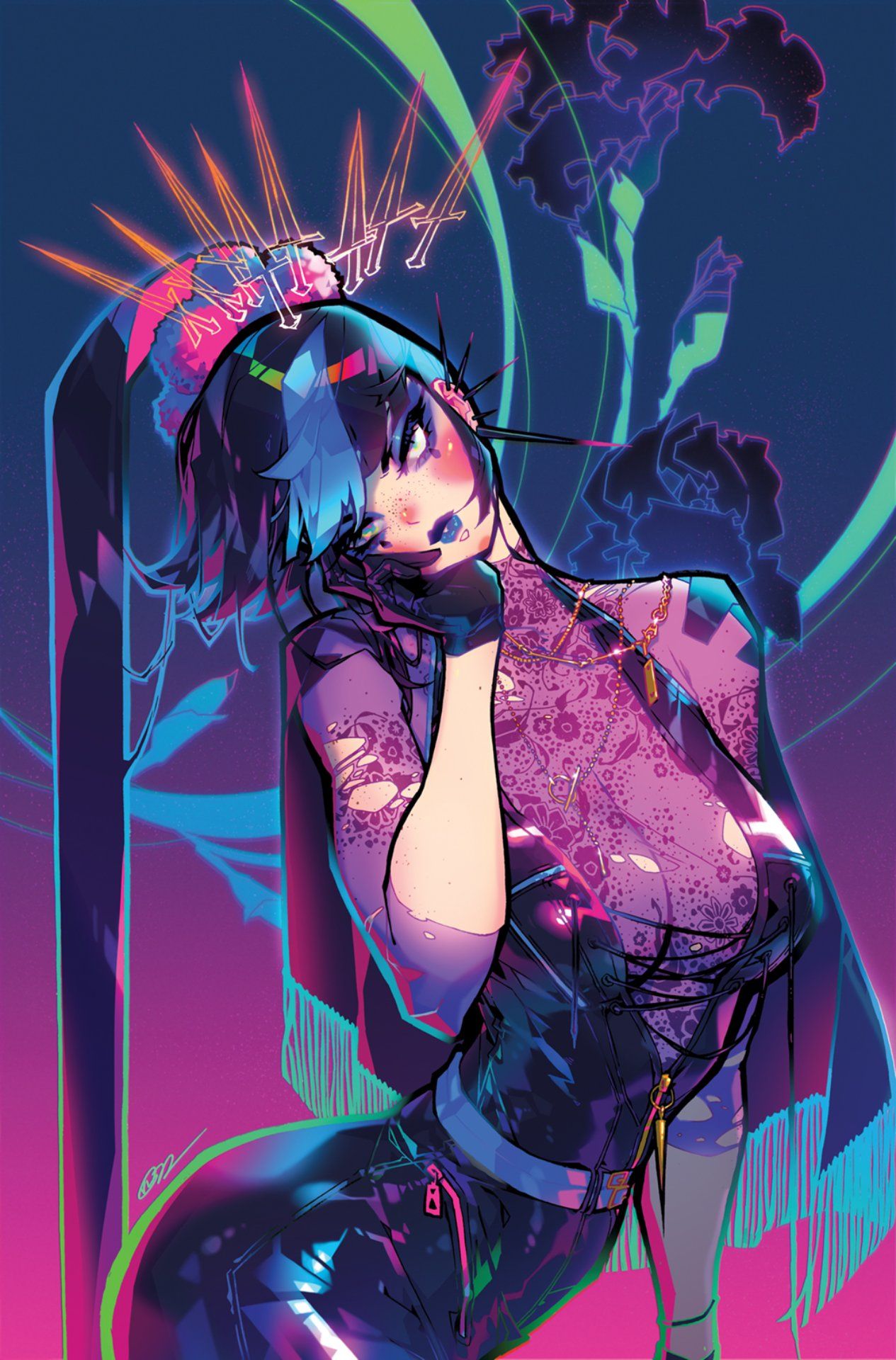 Punchline: The Gotham Game #1 variant cover by Rose Besch