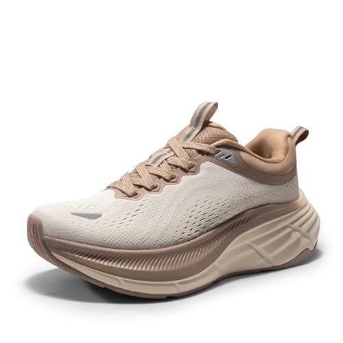 Nortiv 8 Women's Walking Shoes Running Tennis Sneakers,beige/khaki,8