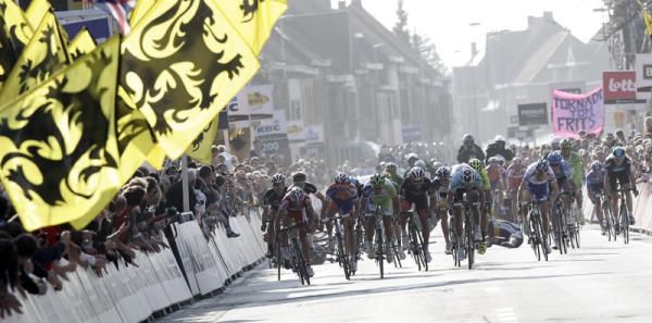 The sprint at the end of an exciting race