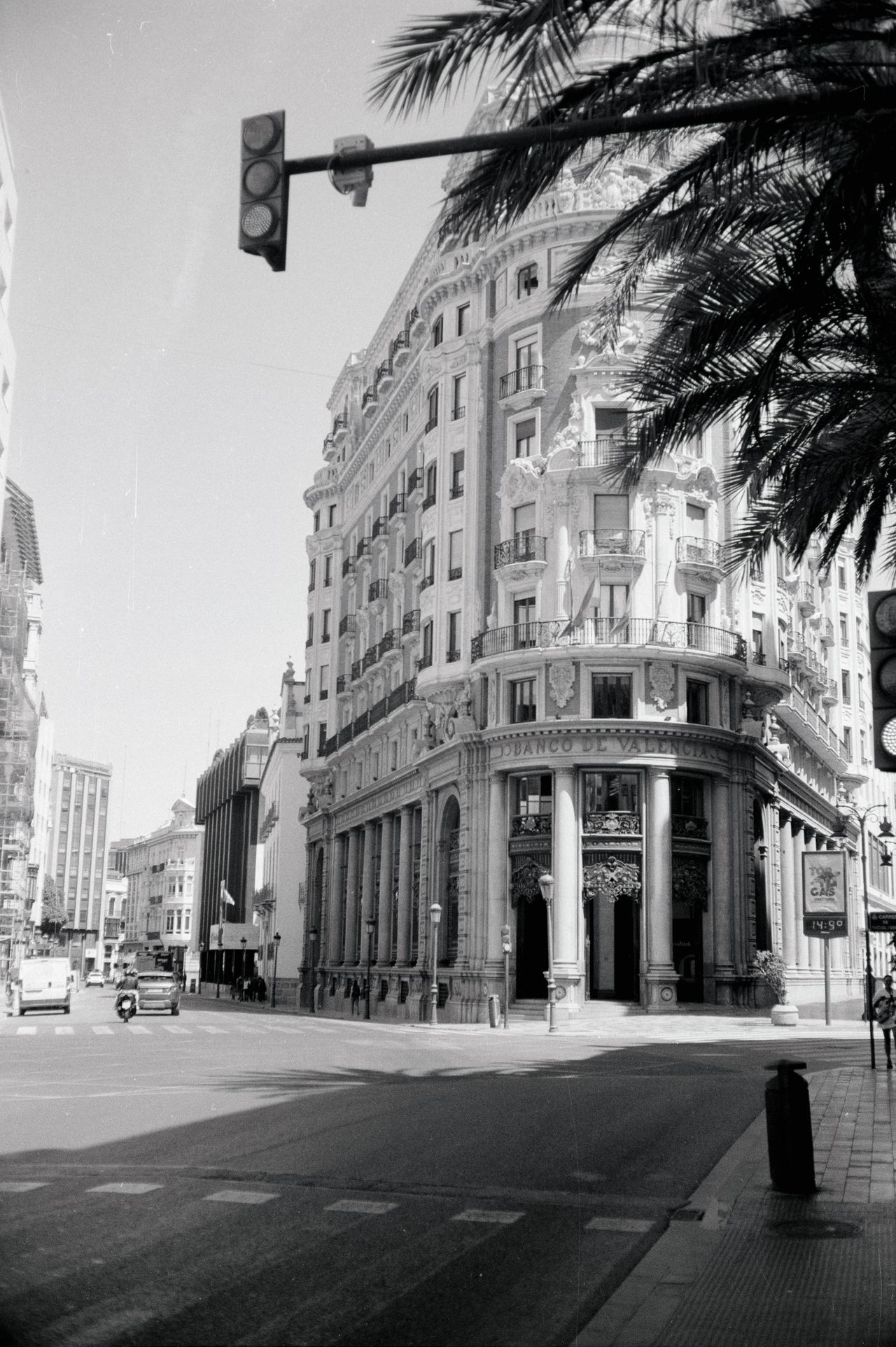 old building shot on Kentmere Pan 400 35mm film