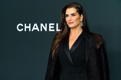 brooke shields in a black blazer