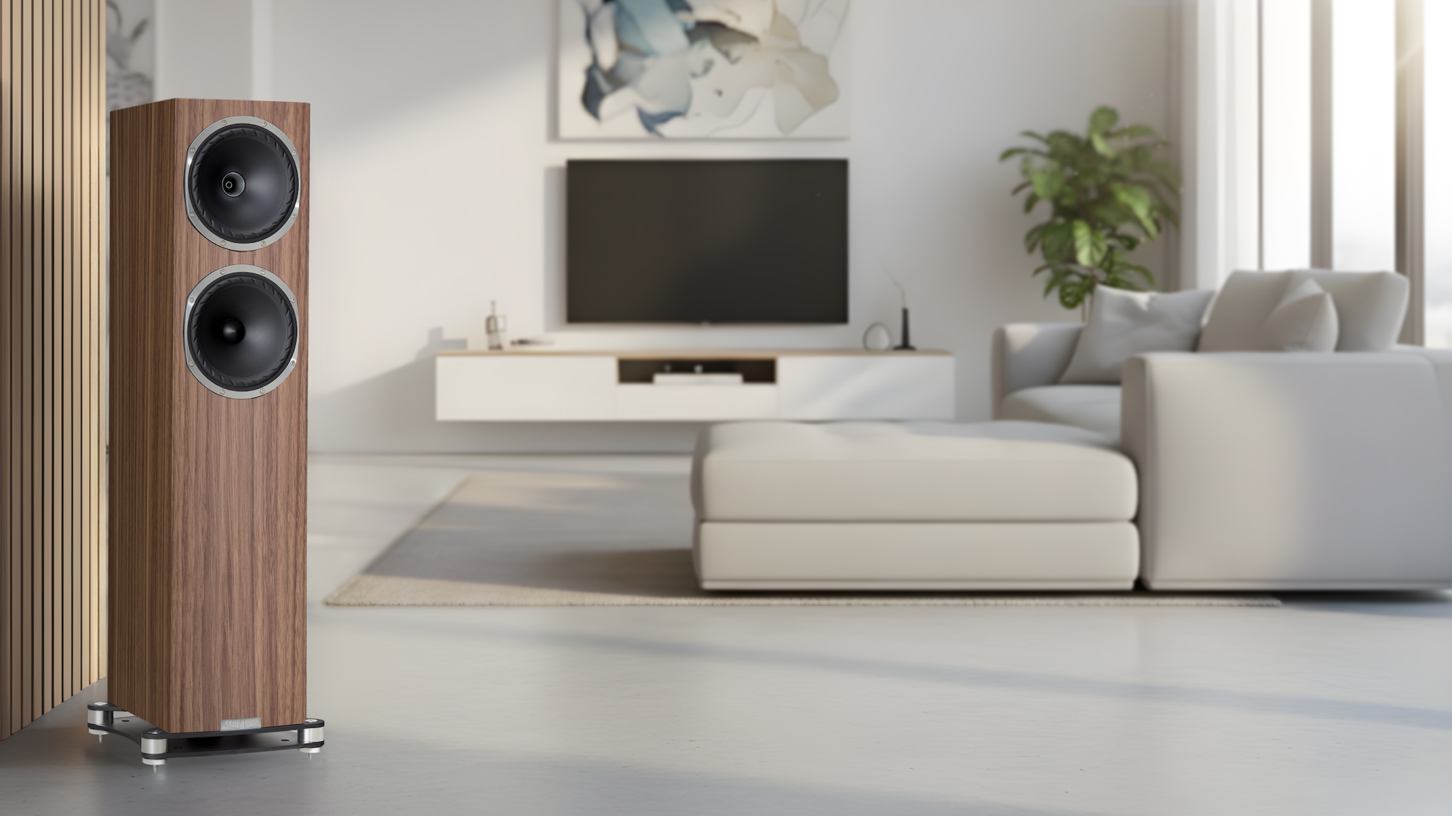 Fyne Audio F500SP Series speakers in a very neutral room