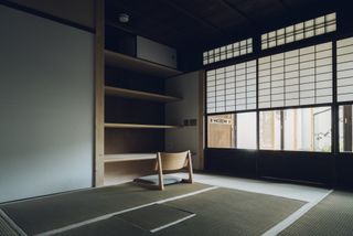 Japanese style floors and windows at the Suzu apartment building renovation