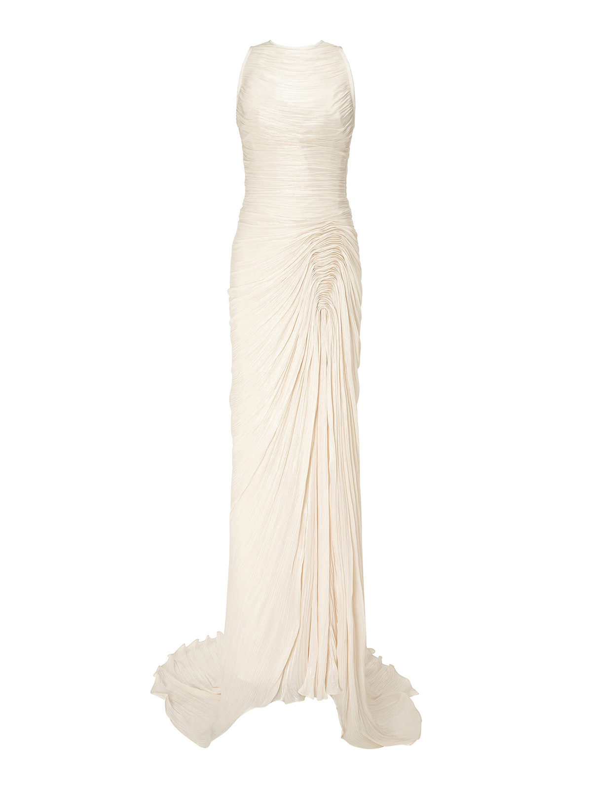 Marmar Halim, Sleeveless Pleated Georgette Gown