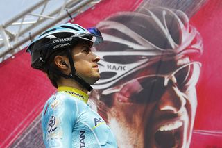 Mikel Landa (Astana) attacks from the field to take second place in stage 8