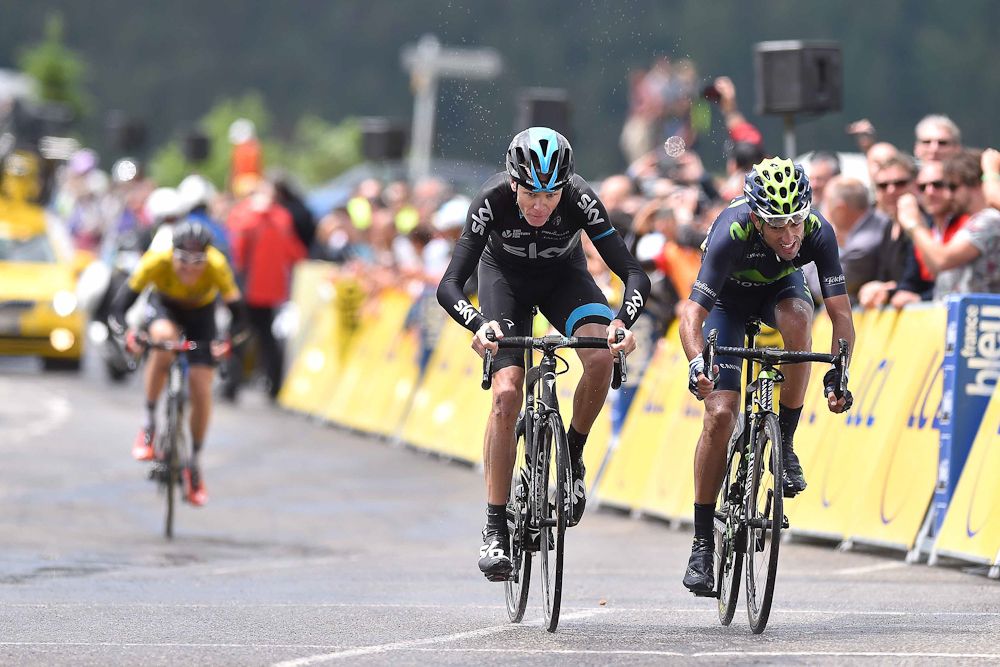 Chris Froome at the stage 6 finish.