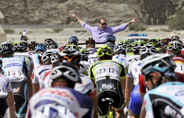 Christian Prudhomme oversees the start