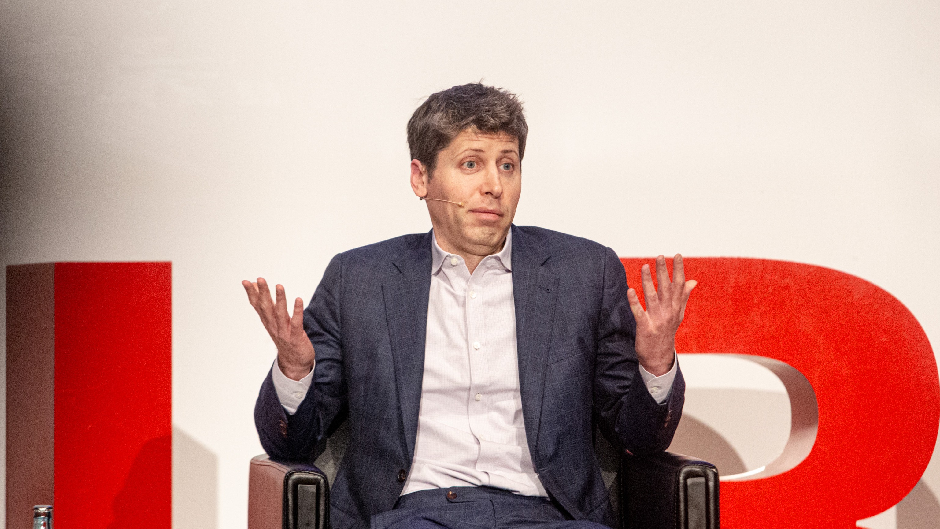 Sam Altman, chief executive officer of OpenAI Inc., during a panel discussion at the Technical University in Berlin, Germany, on Friday, Feb. 7, 2025.