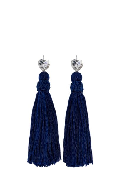 Hill House Home Navy Tassle Earrings