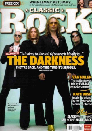 The cover of Classic Rock magazine issue 87 featuring The Darkness