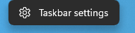 Taskbar settings