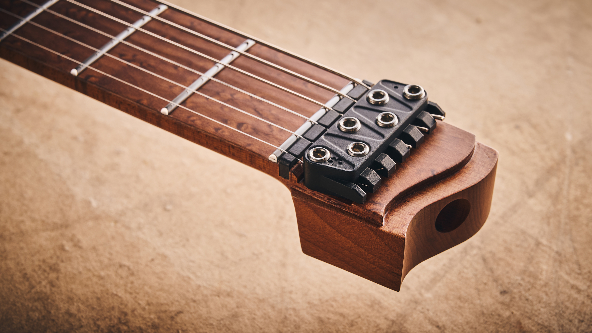 The locking nut of the Strandberg Boden Original N2.6T headless electric guitar