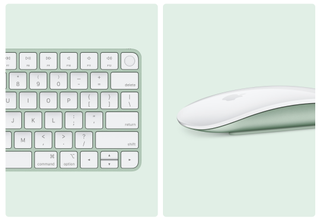 Magic Keyboard and Magic Mouse 2 in green