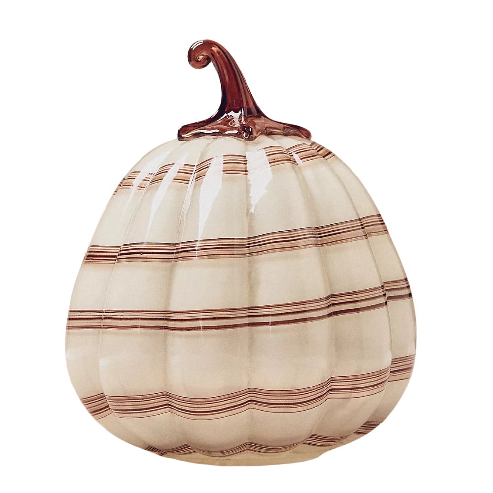 Swirl Decorative Glass Pumpkin