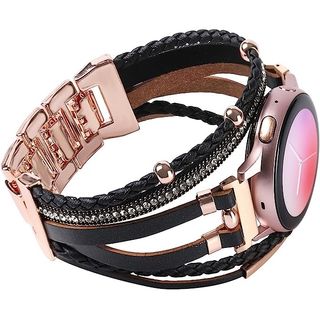 WONMILLE Posh Leather Boho Bracelet 20mm Watch Band