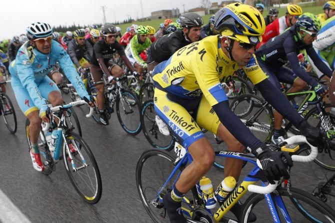 Alberto Contador (TInkoff-Saxo) in the Volta Ciclista a Catalunya peloton