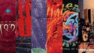 Six snippets of cover artwork from non-grunge bands who went grunge