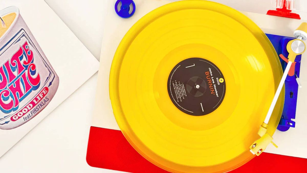 This viral vinyl player looks like a 1971 Fisher-Price Music Box but with a genuine Audio-Technica cartridge — and my Record Store Day haul needs it