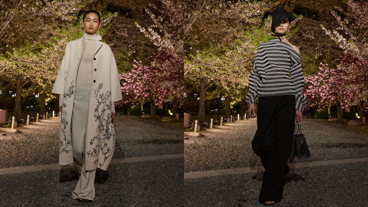 Cherry Blossoms, Lavish Fringe, and Sculpted Silhouettes: Dior Brings Its Latest Collection to Japan