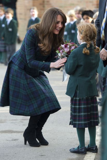 Kate Middleton visits old school
