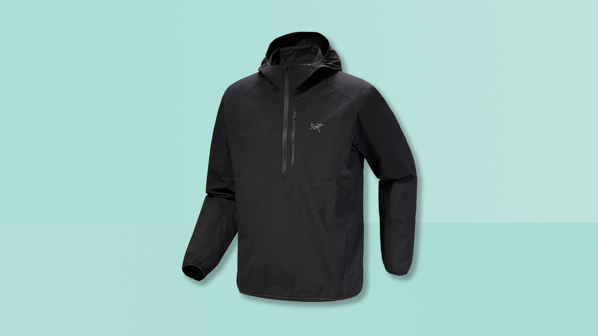 Arc'teryx Ossa 1/2 Zip Hoodie on colourful background