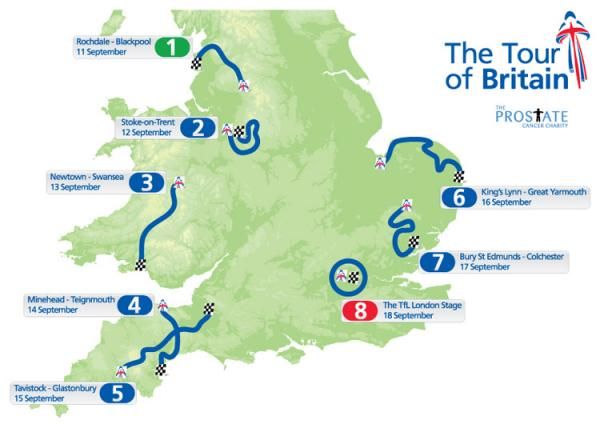 The overall map for this year's route.