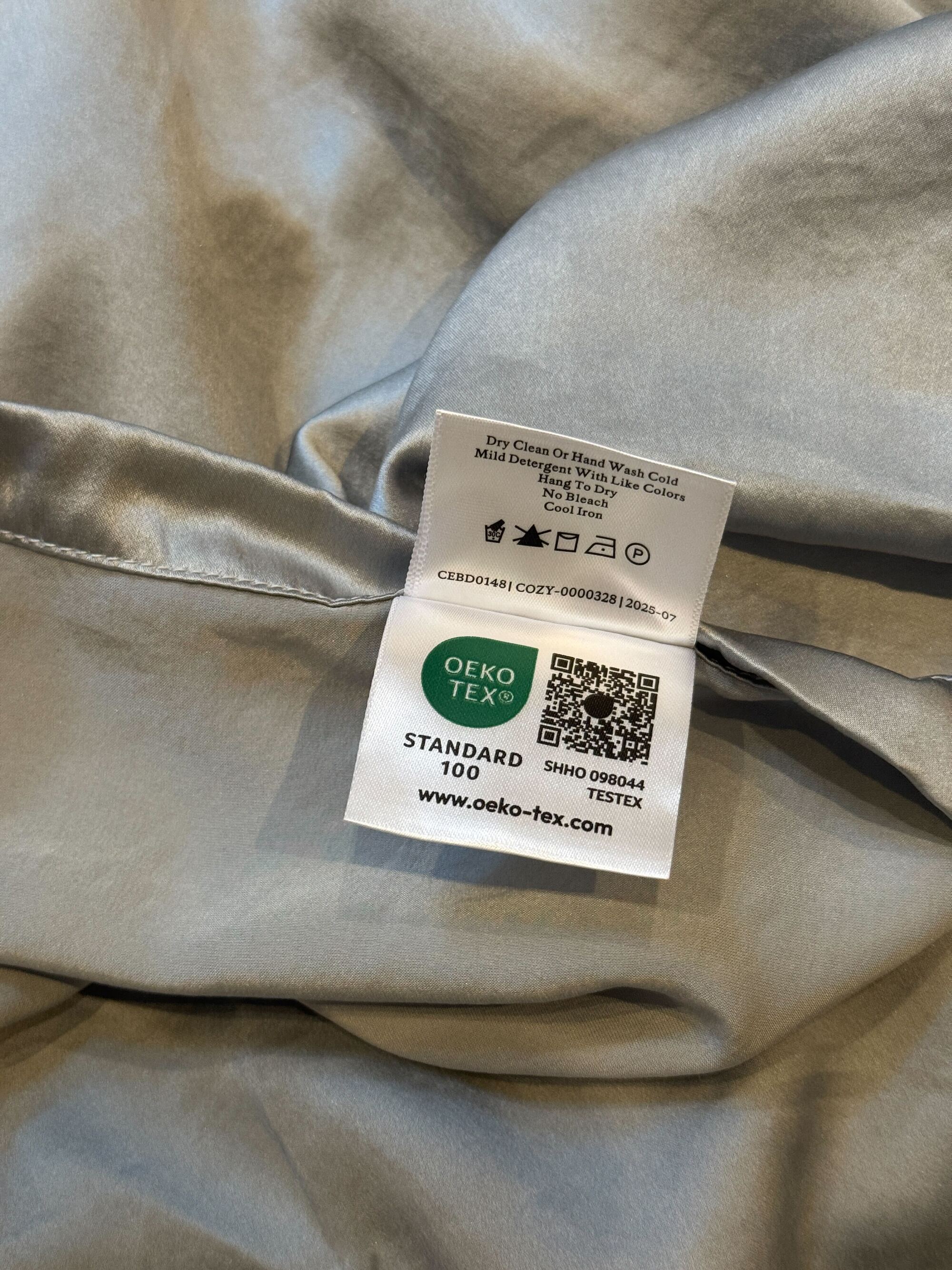 Cozy Earth Silk Pillowcase Care Instructions