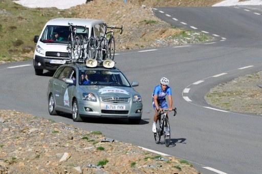 Contador was not entirely alone on his six-hour long ride