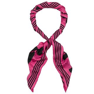 pink and black graffiti print scarf