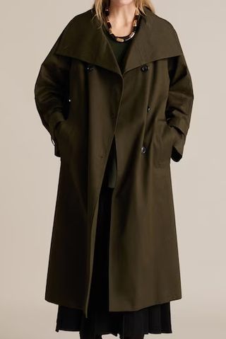 Mango Double-Breasted Trench Coat