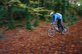 Niall Davis enjoys the course for the Mountain Bike Challenge due to be held in Lough Derg in April of 2011