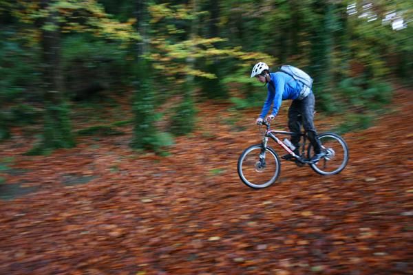 Niall Davis enjoys the course for the Mountain Bike Challenge due to be held in Lough Derg in April of 2011