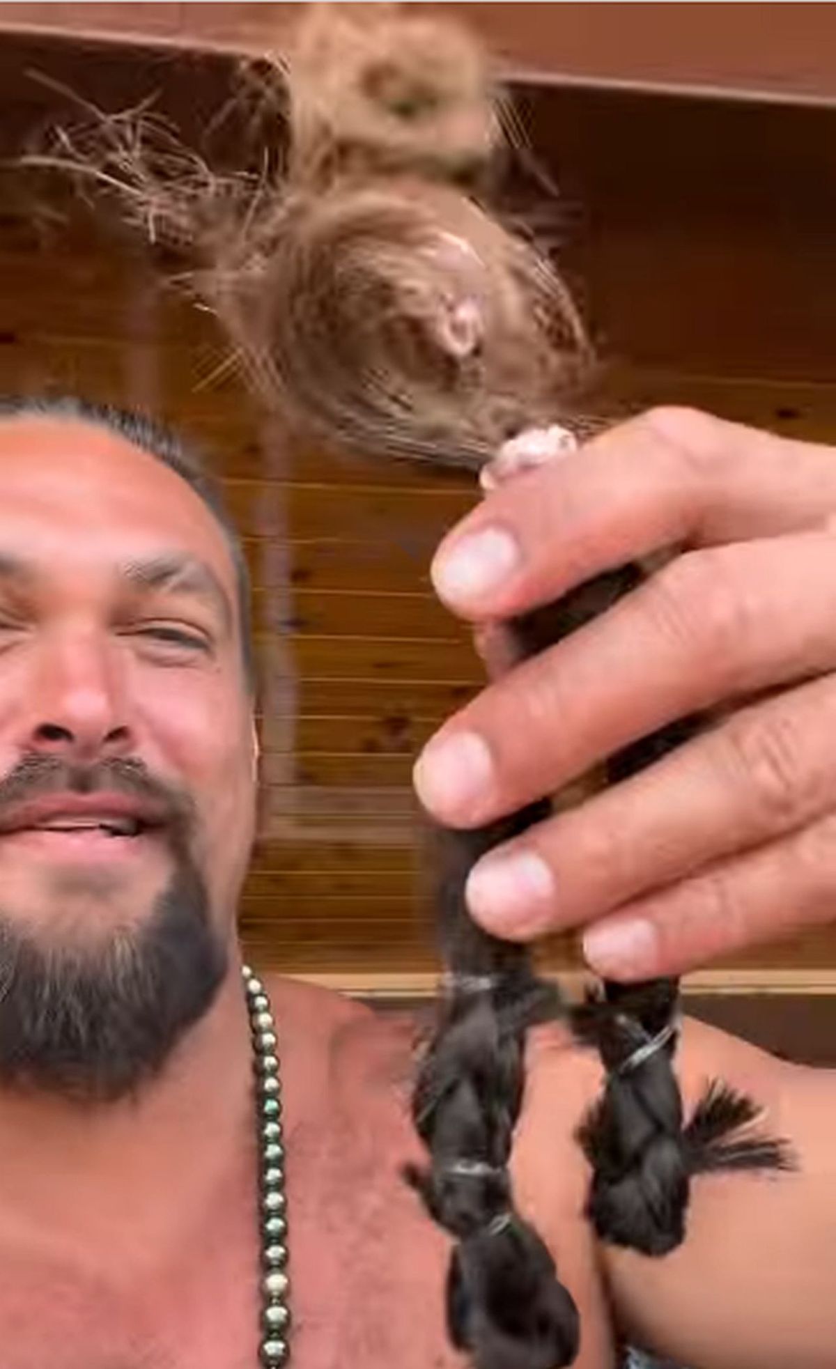 Watch Jason Momoa Shave His Long Hair Off For The Environment Cinemablend