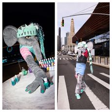 ellie the elephant in teal essie nail polish