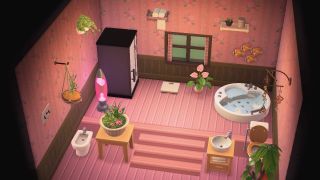 Animal Crossing: Design pink indoor decking to play with levels