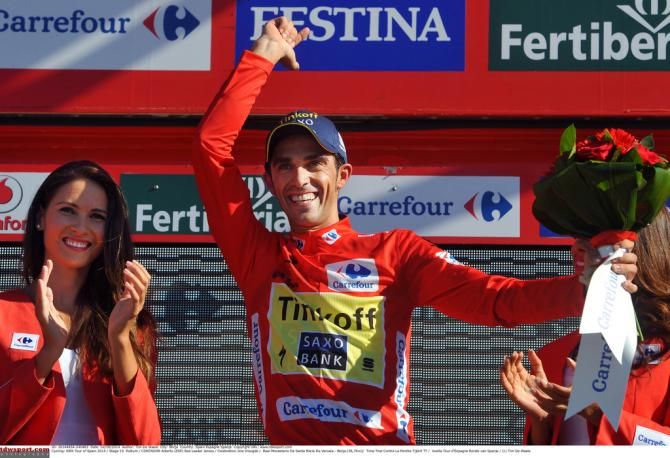 El Pistolero hits the target as Alberto Contador (Tinkoff-Saxo) collects the race leader's jersey