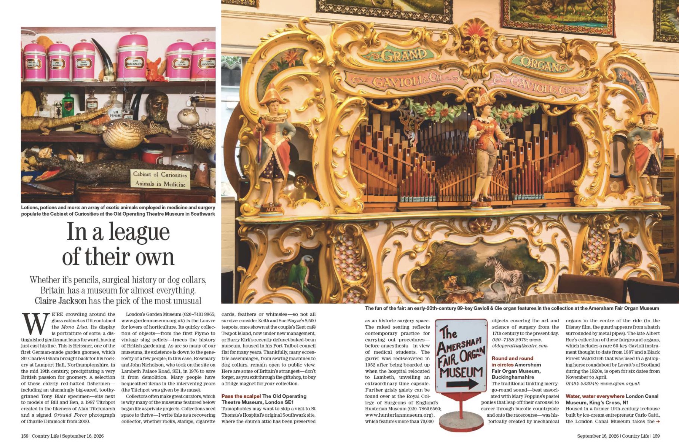 Spreads from Country Life 16 September 2026