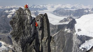 Alex Honnold and Tommy Caldwell climbing in the Devil's Climb