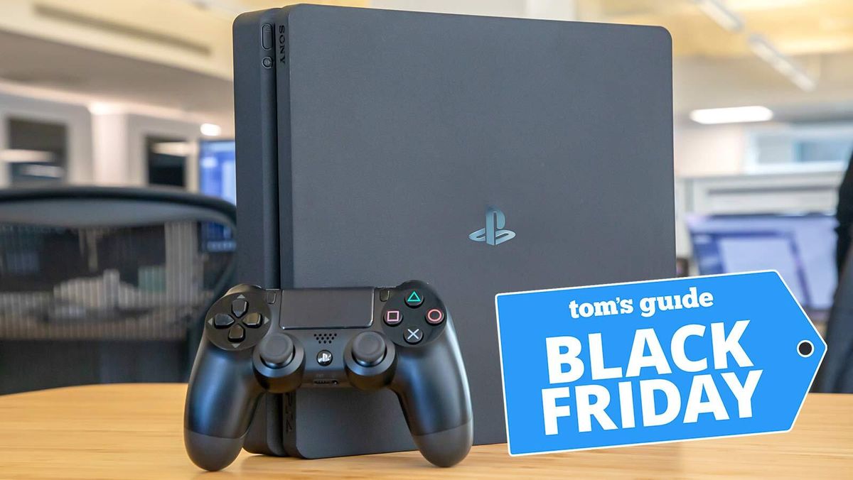 PS4 Slim with Black Friday banner