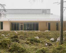 Lagmansgård, Finland's newest care institution, a timber building in the woods