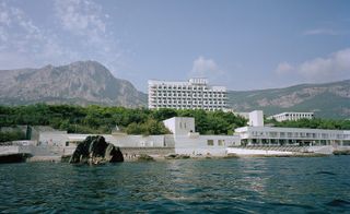 Building in Crimea on the river bank