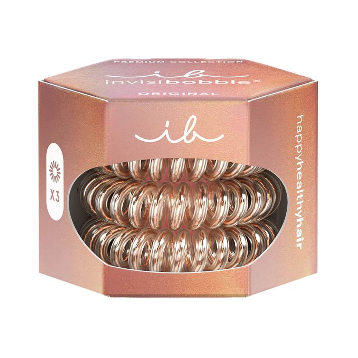 Invisibobble, Original Premium Bronze Me Pretty Hair Scrunchies