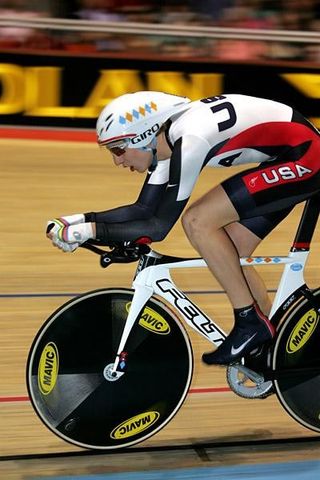 Taylor Phinney setting his 3000m pursuit record