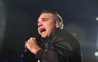 Mandatory Credit: Photo by El Universal/REX/Shutterstock (9983699g) Robbie Williams Robbie Williams in concert at Autodromo Hermanos Rodriguez, Mexico City, Mexico - 18 Nov 2018