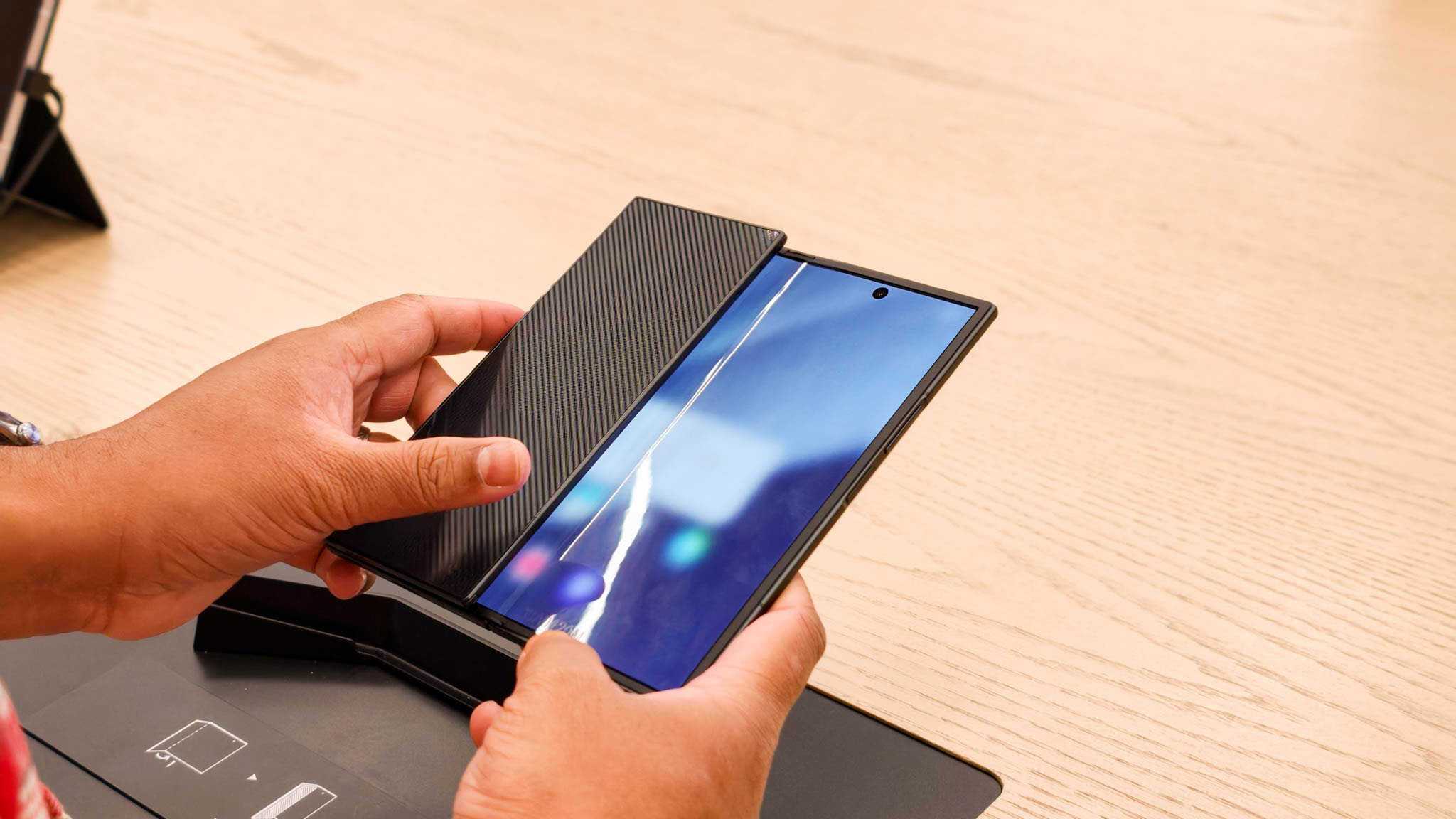 Samsung Galaxy Z TriFold hands-on testing at Dubai Mall on Android Central